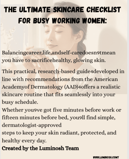 skincare routine for busy women