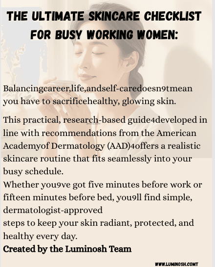 skincare routine for busy women