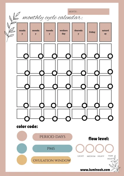 menstrual cycle planner